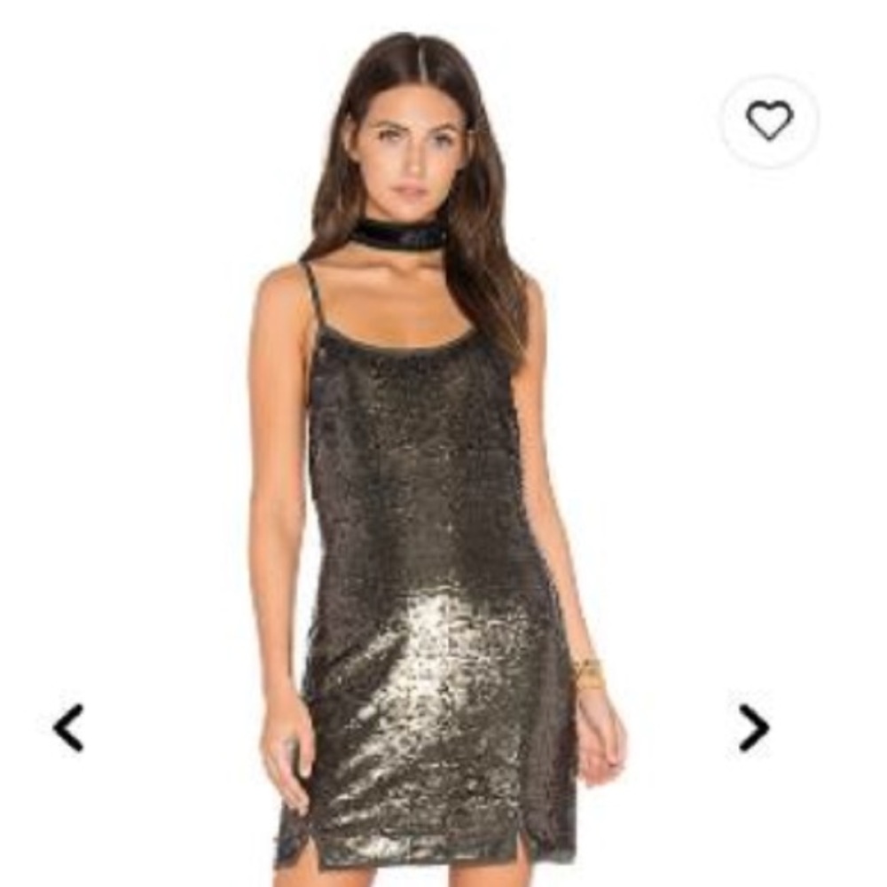 Perla Mini Dress Revolve - Champagne Colored